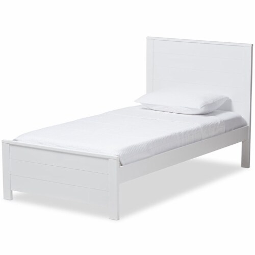 Baxton Studio Catalina Twin Platform Panel Bed in White, 1 Ralphs