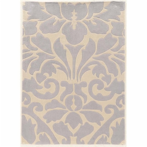 Riverbay Furniture 8' x 10' Hand Tufted Rug in Ivory and Gray Perspective: front