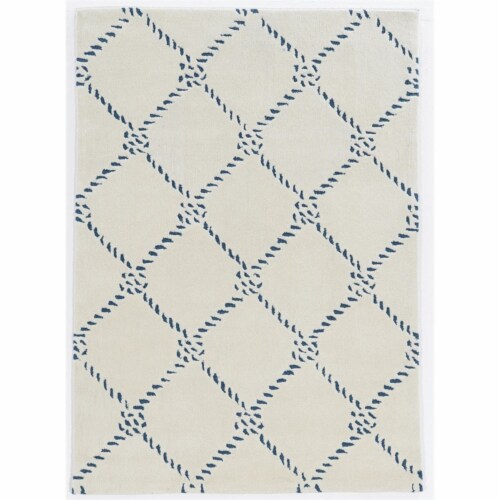Riverbay Furniture 8' x 10' Hand Tufted Rope Qua Rug in Ivory Perspective: front