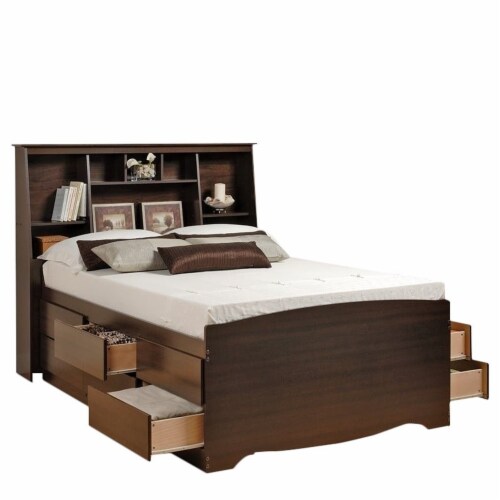 Prepac queen on sale platform storage bed