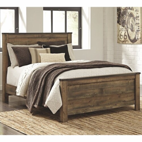 Ashley Furniture Trinell Queen Panel Bed in Brown 1 Gerbes
