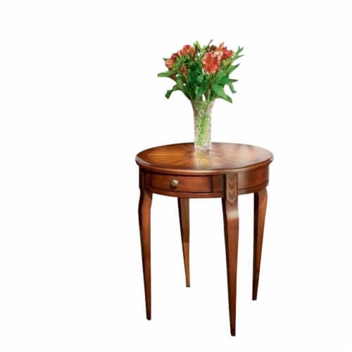 Round cherry end table deals