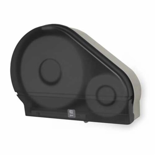 Palmer Fixture Rd002401F Single 9 In. Jumbo Tissue Dispenser With Stub- Dark Translucent Perspective: front