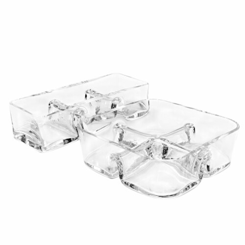 Glass divided serving dish online