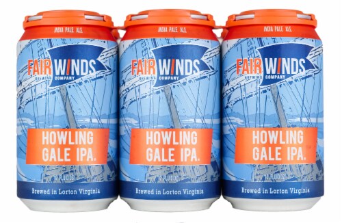 Fair Winds Brewing Howling Gale IPA Perspective: front