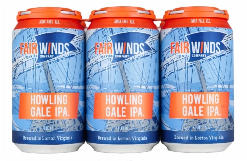 Fair Winds Brewing Howling Gale IPA Perspective: front
