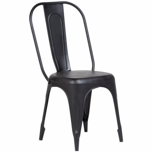 Hawthorne Collections 18.5 Industrial Metal Cafe Dining Chair in