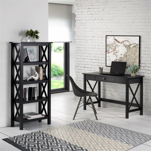 4 shelf shop bookcase solid wood
