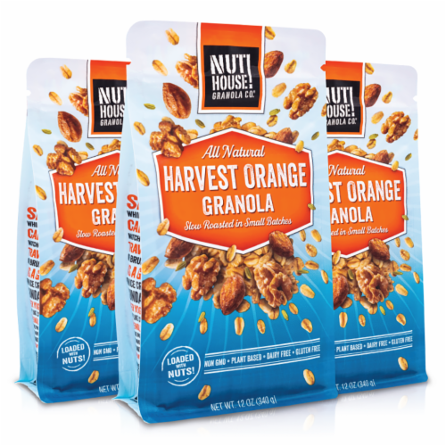 Granola, Harvest Orange, 3x12oz Perspective: front