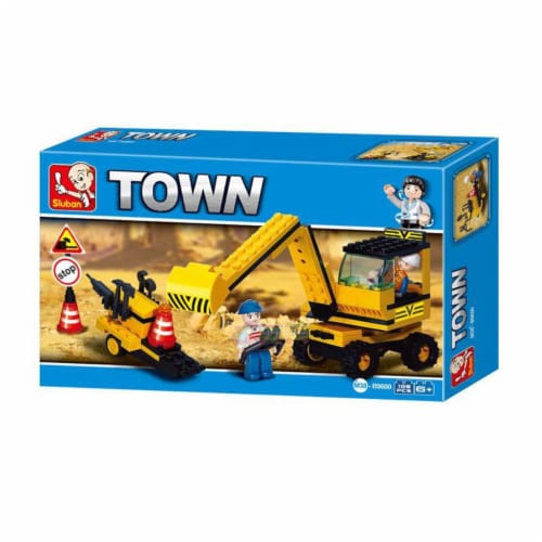 Town Construction Rooter Building Brick Kit (106pcs) Perspective: front