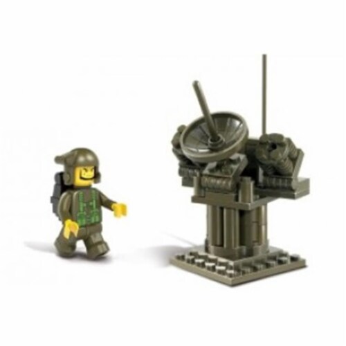 Sluban 293  Land Forces Radar Station Building Brick Kit (44 pcs) Perspective: front