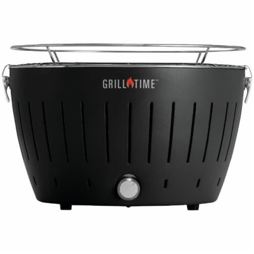 Grill Time Tailgater GT Gray 124 Sq. In. Charcoal Portable Grill UPG-G-13 Perspective: front