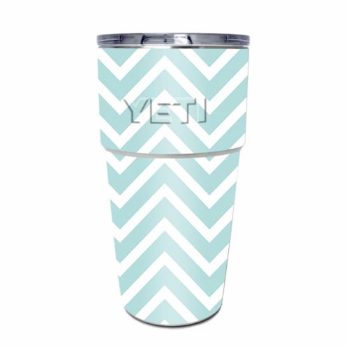 MightySkins CF YEPINT16SI Aqua Chevron Carbon Fiber Skin for Yeti
