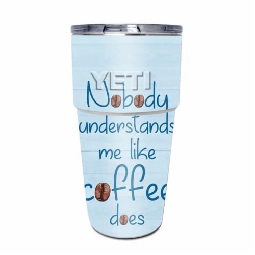 MightySkins YEPINT16SI-Coffee Understands Me Skin for Yeti Rambler 16 oz Stackable Cup - Coff Perspective: front