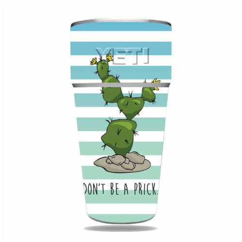 MightySkins YERAM26SI-Happy Cactus Skin for Yeti Rambler 26 oz Stackable Cup - Happy Cactus Perspective: front