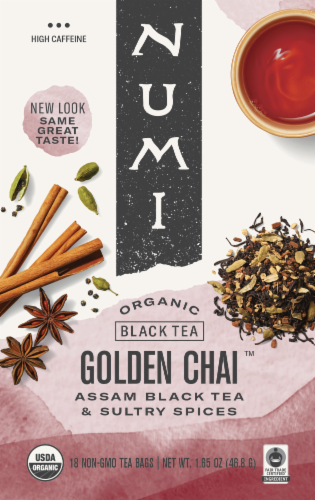 Numi Organic Golden Chai Tea Perspective: front