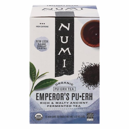 Numi Organic Emperor's Pu-Erh Tea Bags Perspective: front