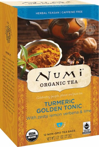 Numi Organic Golden Tonic Turmeric Tea Perspective: front