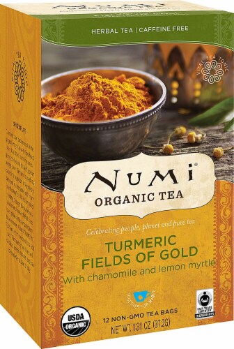 Numi  Organic Fields of Gold Turmeric Tea Perspective: front