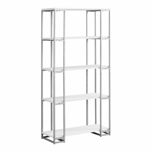 White and discount silver bookcase