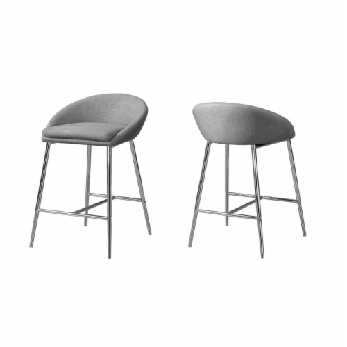Grey and sales chrome bar stools