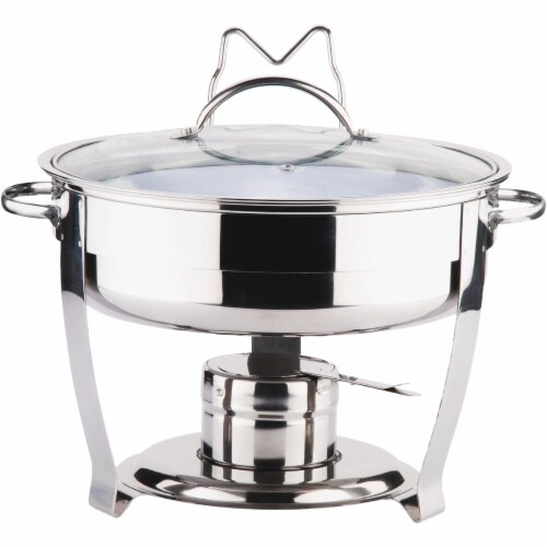 Culinary Edge 4 Qt. Stainless Steel Chafing Dish 03840 Perspective: front