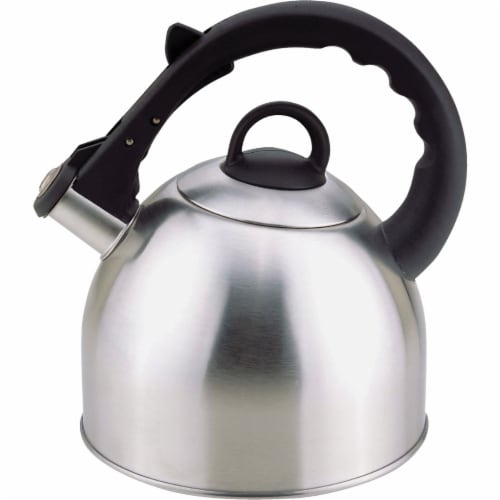 Culinary Edge 2.5 Qt. Stainless Steel Stove Top Tea Kettle 50402 Perspective: front
