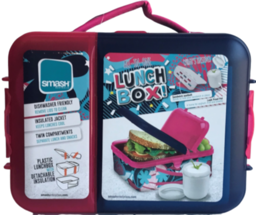 Pink and sales blue lunch box