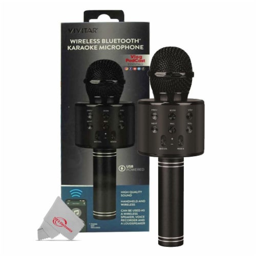 Vivitar Bluetooth Karaoke Microphone Black - Office Depot