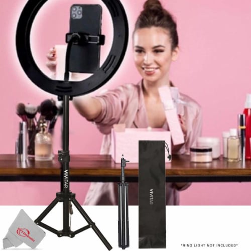 Vivitar Tabletop 27" Adjustable Height Multipurpose Light Stand + Carrying Case Perspective: front