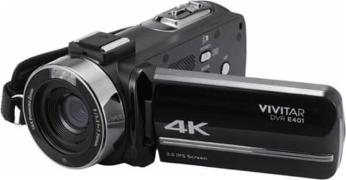 Vivitar DVR E4O1 4K Digital Camcorder Perspective: front