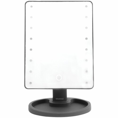 Vivitar 16LED Lighted Vanity Mirror in Black Plastic VVPMR1100B, 1