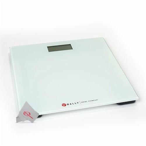 Bally Total Fitness Digital Weighing Bathroom Scale White Up To 400 Lb