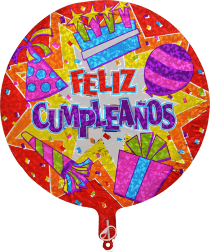 Feliz Cumpleanos Balloon Perspective: front