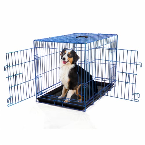 Backyard Expressions Double Door Wire Dog Kennel Pet Crate 1 Each Harris Teeter