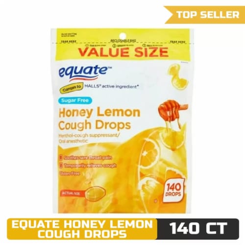sugar free honey lemon cough drops 140 count