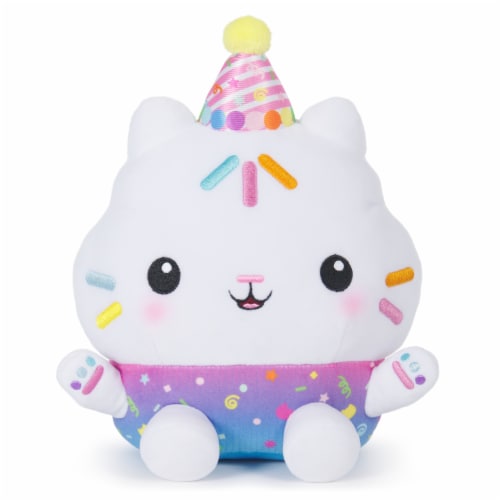 DreamWorks Gabby's Dollhouse Sprinkle Party Cakey Cat Plush Toy Perspective: front