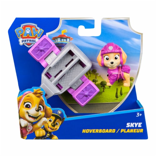 Paw Patrol Action Pups Skye Action Figure & Hoverboard Airplane Toy with Foldable Wings Perspective: front