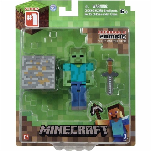 Minecraft Overworld Zombie Fully Articulated Action Figure, 1 unit - Kroger