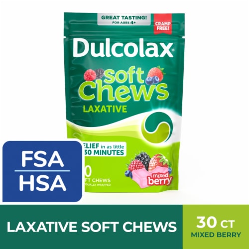Dulcolax Soft Chews Mixed Berry Laxative Perspective: front