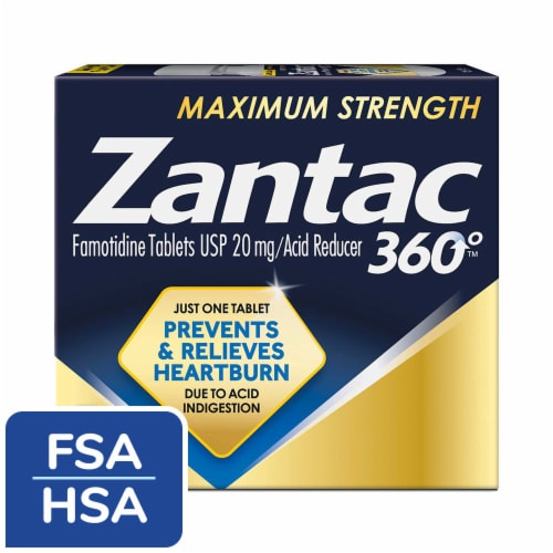 Zantac 360 Maximum Strength Tablets Perspective: front