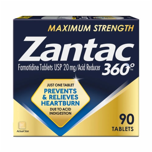 Zantac 360 Maximum Strength Tablets Perspective: front