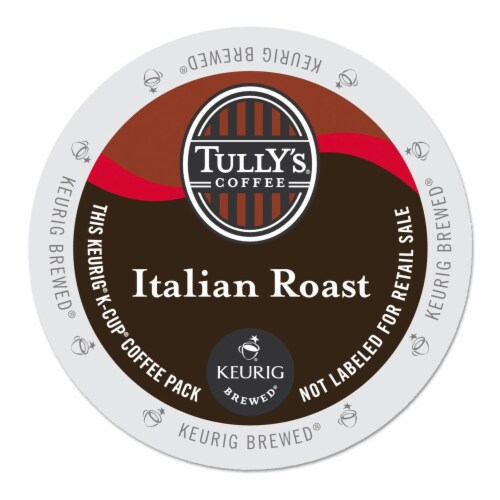 Tully's Italian Roast Coffee K-Cups Perspective: front
