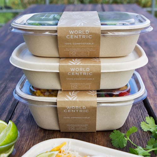 World Centric's Recycled Paper Sleeve for CT-SC-U2(L) AND CT-SC-24D (Pack of 400) Perspective: front
