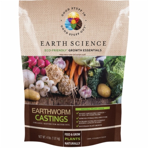 Earth Science 4 Lb. Earth Worm Castings Soil Conditioner 12130-6 Perspective: front