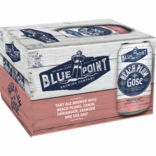 Blue Point Brewing Company Beach Plum Gose Ale Craft Beer Perspective: front