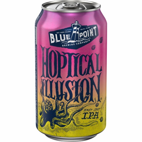 Blue Point Brewing Company Hoptical Illusion IPA Perspective: front