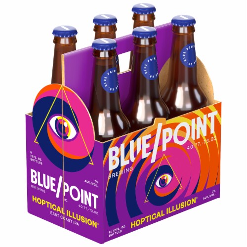 Blue Point Brewing Hoptical Illusion IPA Perspective: front