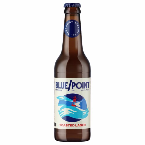 Blue Point Brewing Co. Toasted Lager Beer Perspective: front