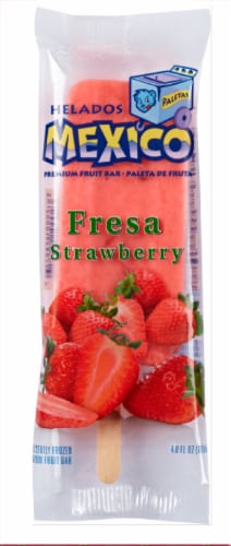 Helados Mexico Fresa Strawberry Fruit Bar Perspective: front